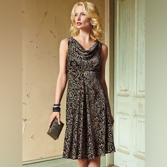 Peruvian Connection TESSERAE VELVET DRESS size 4 - Picture 2 of 15